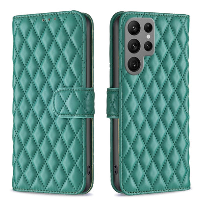 Diamond Lattice Wallet Flip Leather Phone Case