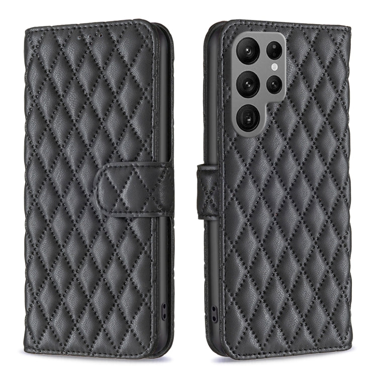 Diamond Lattice Wallet Flip Leather Phone Case