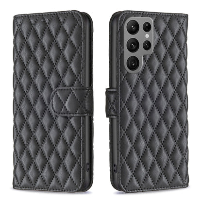 Diamond Lattice Wallet Flip Leather Phone Case