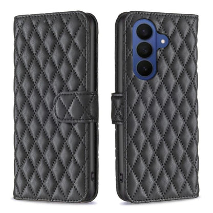 Diamond Lattice Wallet Flip Leather Phone Case