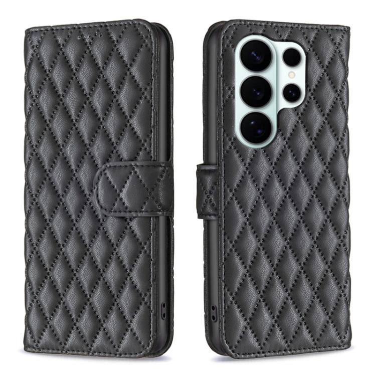 Diamond Lattice Wallet Flip Leather Phone Case