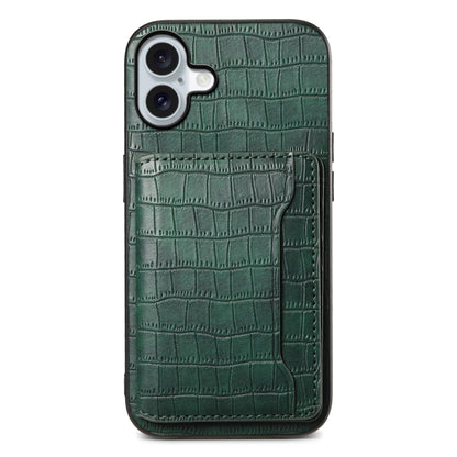 Crocodile Texture Card Bag Design Full Coverage Phone Case