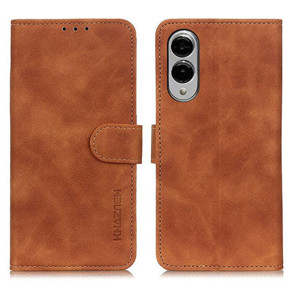 KHAZNEH Retro Texture Horizontal Flip Leather Phone Case