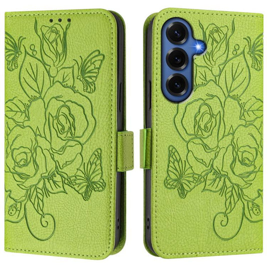 Embossed Rose RFID Anti-theft Leather Phone Case