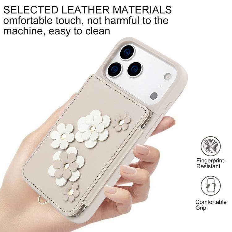 Crossbody Flower Pattern Leather Phone Case