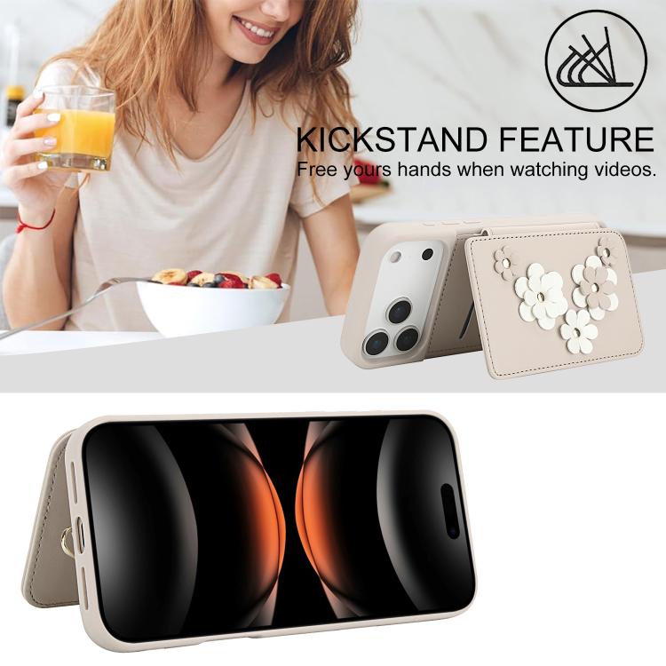 Crossbody Flower Pattern Leather Phone Case