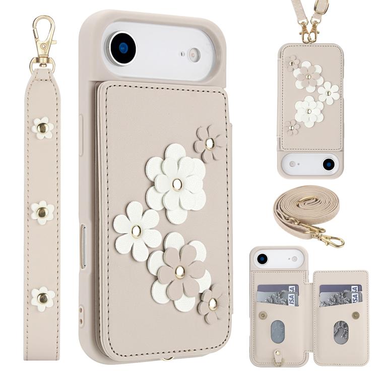 Crossbody Flower Pattern Leather Phone Case