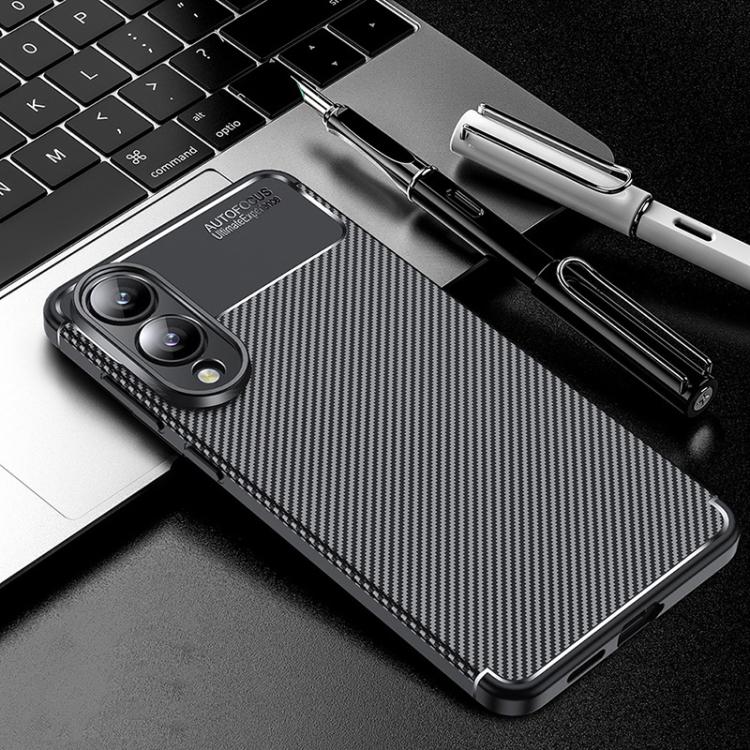 Carbon Fiber Texture Shockproof TPU Phone Case