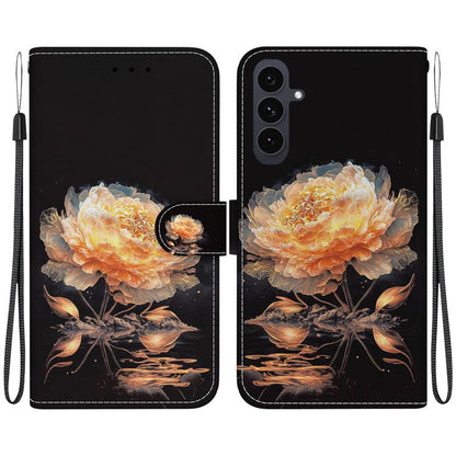 Crystal Texture Colored Drawing Leather Phone Case