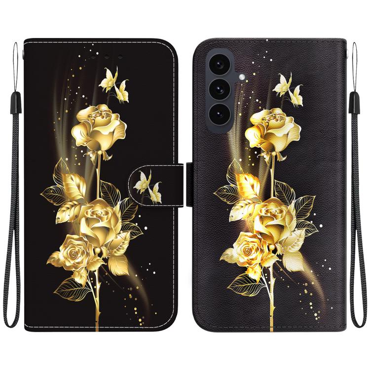 Crystal Texture Colored Drawing Leather Phone Case