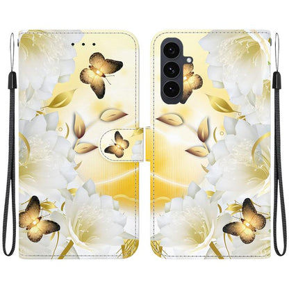 Crystal Texture Colored Drawing Leather Phone Case