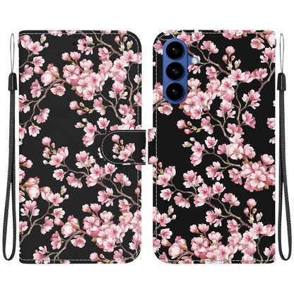 Crystal Texture Colored Drawing Leather Phone Case