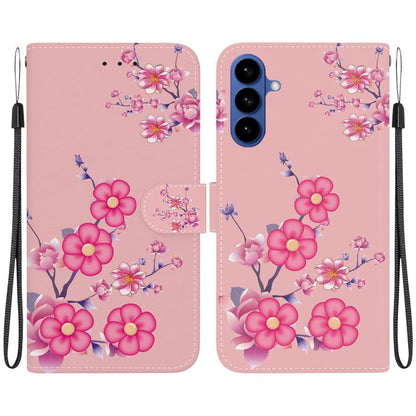 Crystal Texture Colored Drawing Leather Phone Case