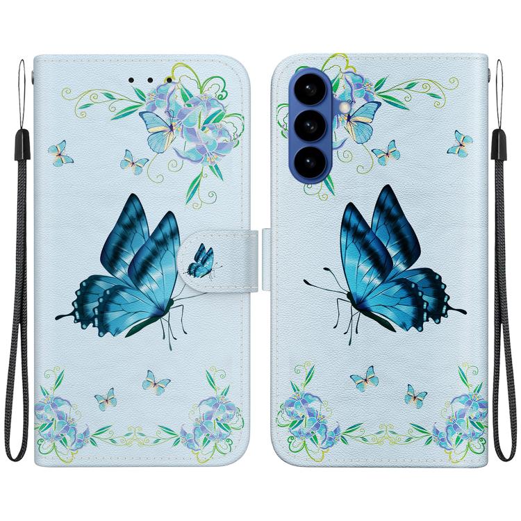 Crystal Texture Colored Drawing Leather Phone Case