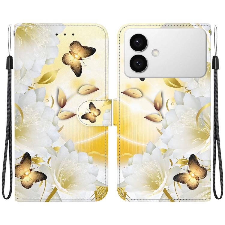 Crystal Texture Colored Drawing Leather Phone Case