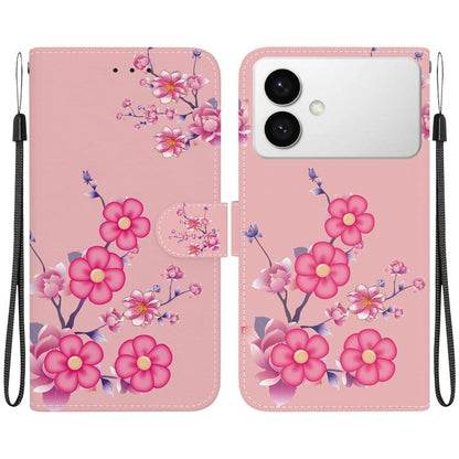 Crystal Texture Colored Drawing Leather Phone Case