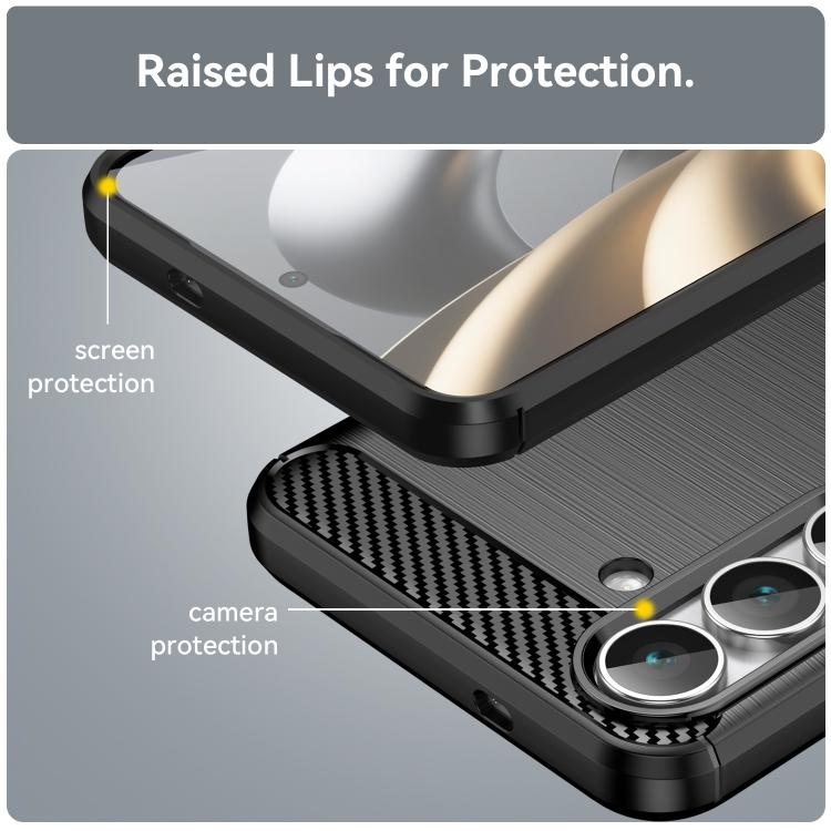 Carbon Fiber Brushed Texture TPU Phone Case