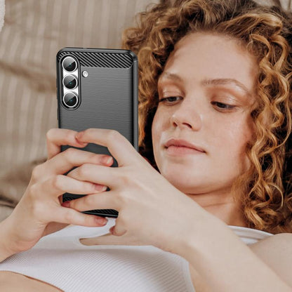 Carbon Fiber Brushed Texture TPU Phone Case