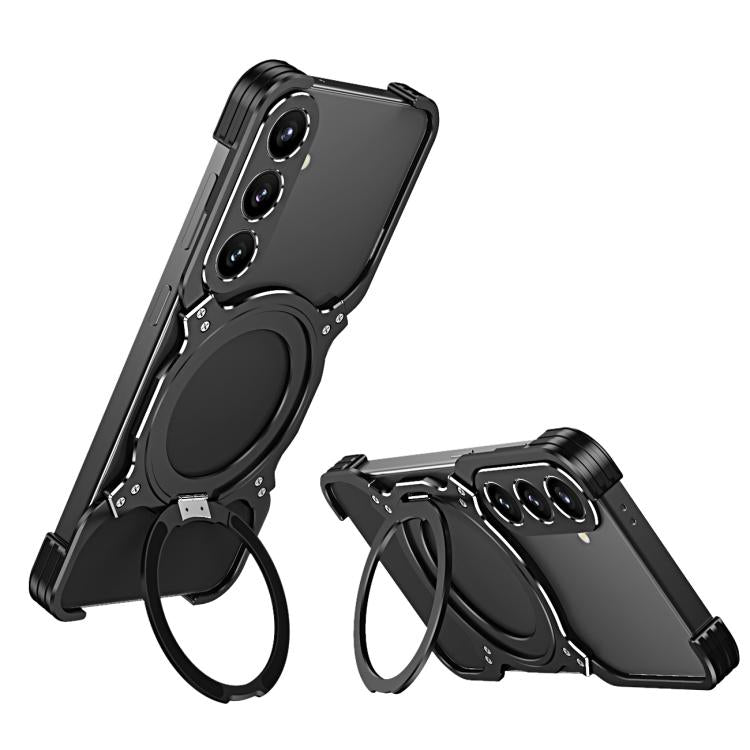Mechanical Arm Borderless MagSafe Holder Metal Phone Case