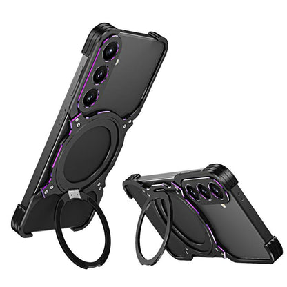 Mechanical Arm Borderless MagSafe Holder Metal Phone Case