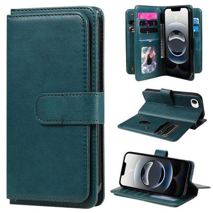 Multi-Function Wallet 10 Card Slots Leather Phone Case