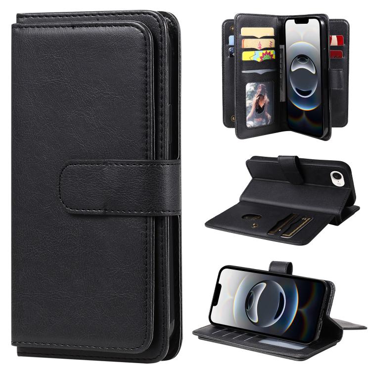Multi-Function Wallet 10 Card Slots Leather Phone Case