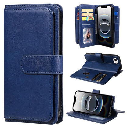 Multi-Function Wallet 10 Card Slots Leather Phone Case