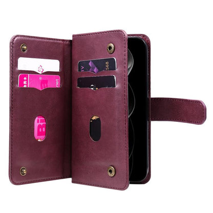 Multi-Function Wallet 10 Card Slots Leather Phone Case