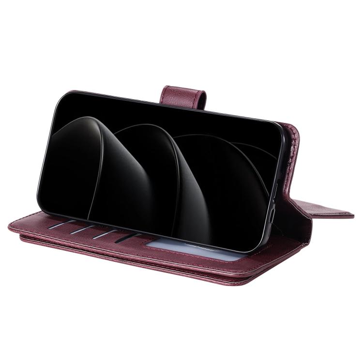 Multi-Function Wallet 10 Card Slots Leather Phone Case