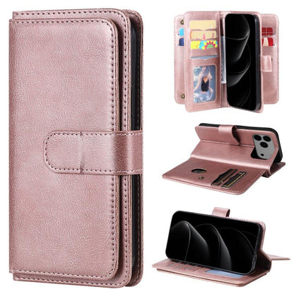 Multi-Function Wallet 10 Card Slots Leather Phone Case