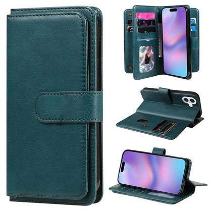 Multi-Function Wallet 10 Card Slots Leather Phone Case