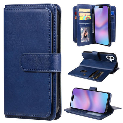 Multi-Function Wallet 10 Card Slots Leather Phone Case