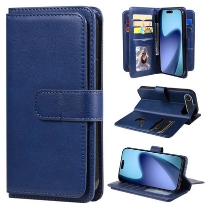 Multi-Function Wallet 10 Card Slots Leather Phone Case