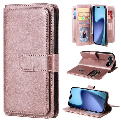 Multi-Function Wallet 10 Card Slots Leather Phone Case
