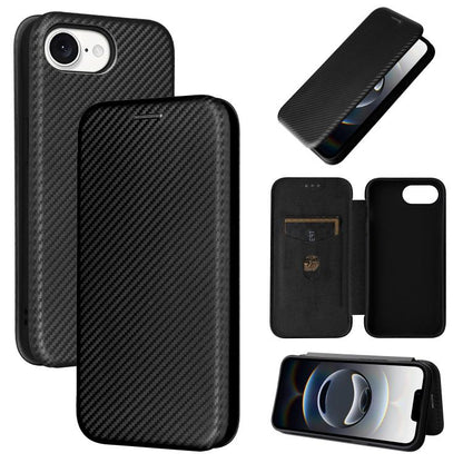 Carbon Fiber Texture Flip Leather Phone Case
