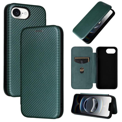 Carbon Fiber Texture Flip Leather Phone Case
