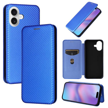Carbon Fiber Texture Flip Leather Phone Case