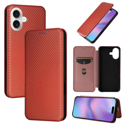 Carbon Fiber Texture Flip Leather Phone Case