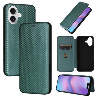 Carbon Fiber Texture Flip Leather Phone Case