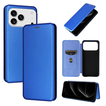 Carbon Fiber Texture Flip Leather Phone Case