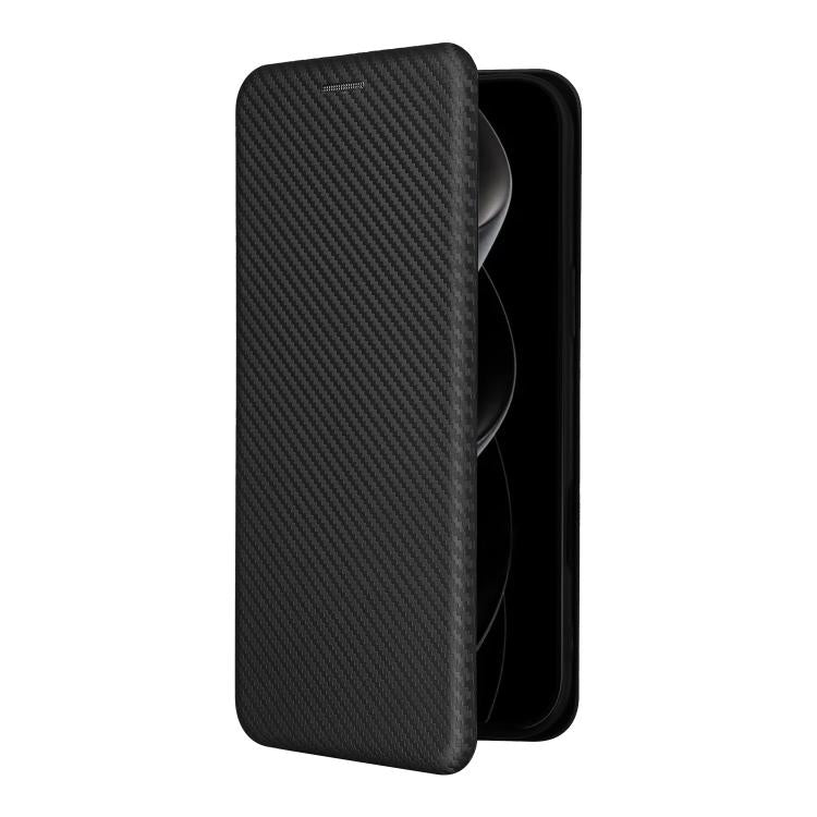 Carbon Fiber Texture Flip Leather Phone Case