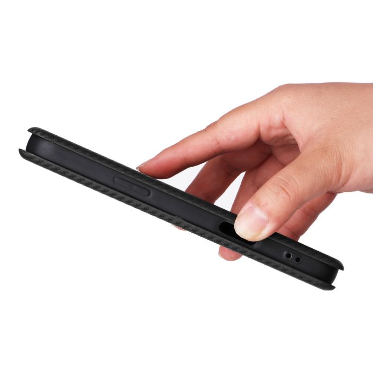 Carbon Fiber Texture Flip Leather Phone Case