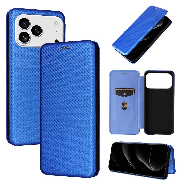 Carbon Fiber Texture Flip Leather Phone Case