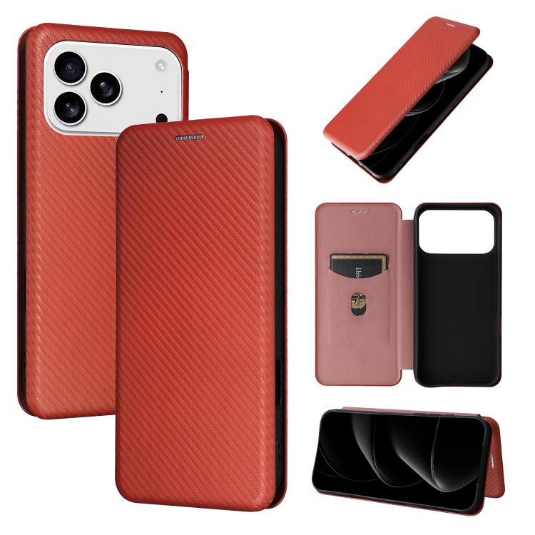 Carbon Fiber Texture Flip Leather Phone Case