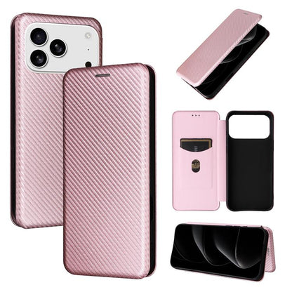 Carbon Fiber Texture Flip Leather Phone Case