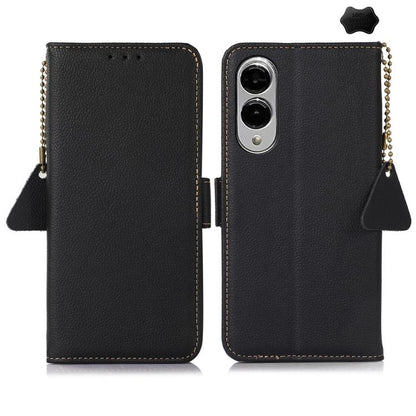 Side-Magnetic TJ Genuine Leather RFID Phone Case