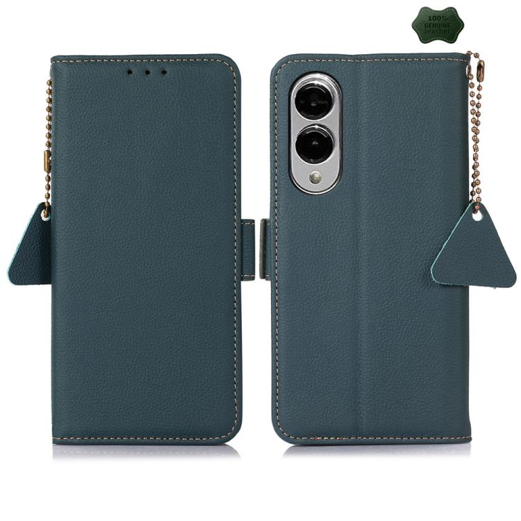 Side-Magnetic TJ Genuine Leather RFID Phone Case