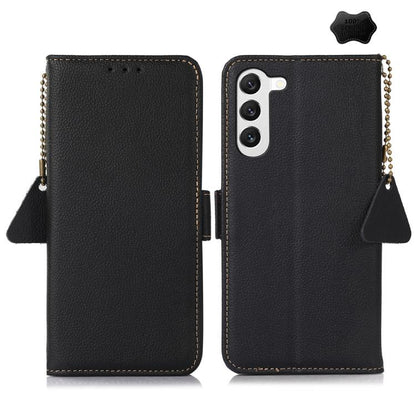 Side-Magnetic TJ Genuine Leather RFID Phone Case