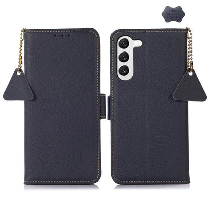 Side-Magnetic TJ Genuine Leather RFID Phone Case