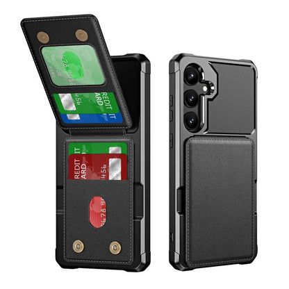 Vertical Flip Card Bag Holder Leather Phone Case